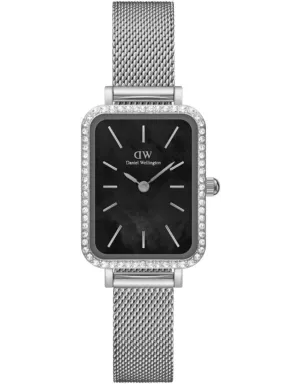 Годинник Daniel Wellington Quadro Lumine Bezel Sterling Black MOP DW00100667
