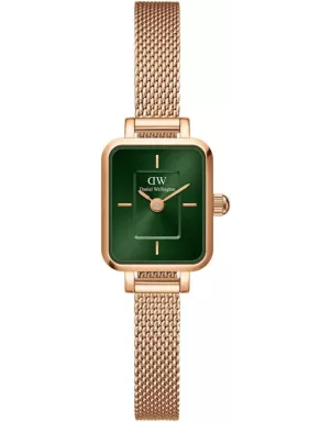 Часы Daniel Wellington Quadro Mini Melrose Rose Gold Emerald DW00100648