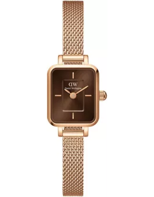 Годинник Daniel Wellington Quadro Mini Melrose Rose Gold Amber DW00100649