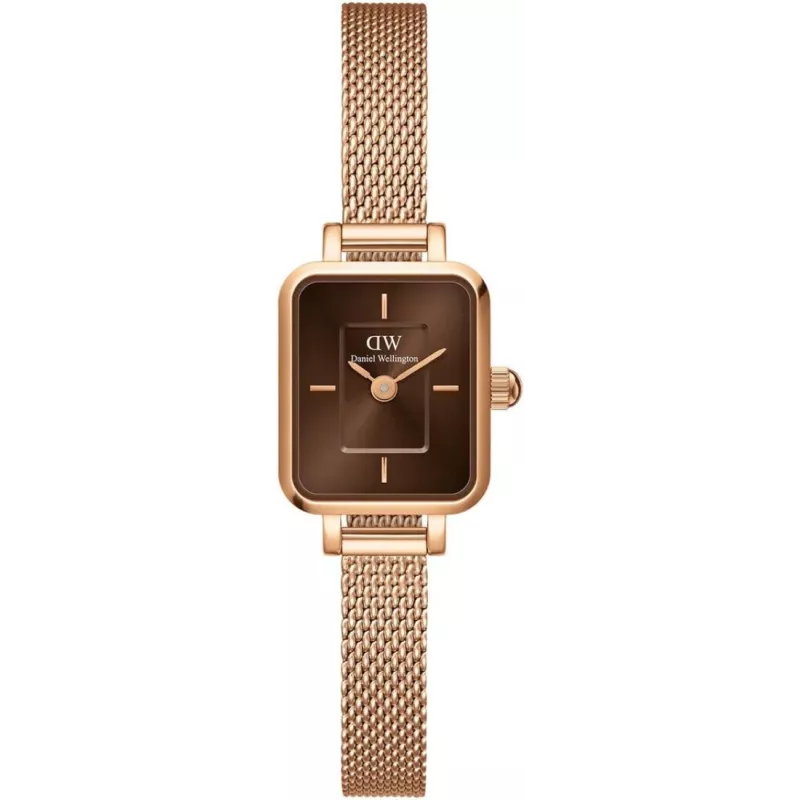 Часы Daniel Wellington Quadro Mini Melrose Rose Gold Amber DW00100649