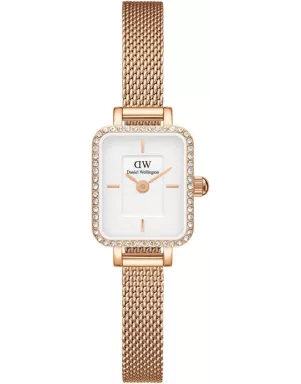 Часы Daniel Wellington Quadro Mini Lumine Bezel Rose Gold DW00100731