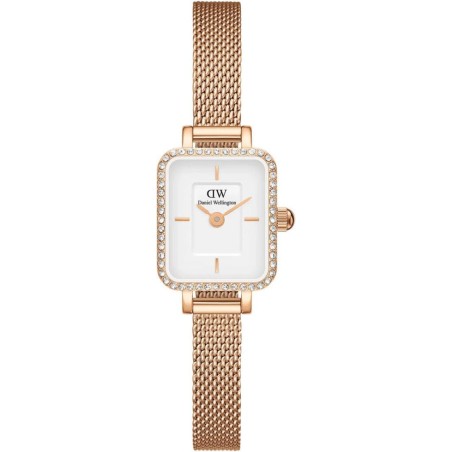 Часы Daniel Wellington Quadro Mini Lumine Bezel Rose Gold DW00100731