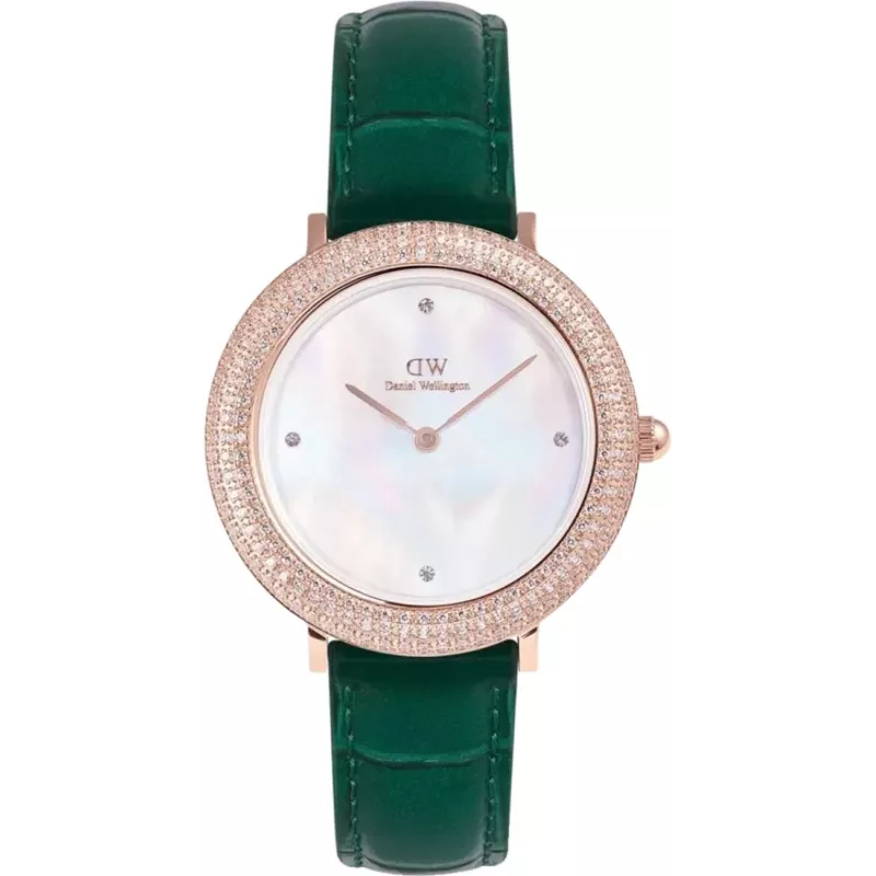 Годинник Daniel Wellington Crystalline Bezel Green Croc Rose Gold DW00100826