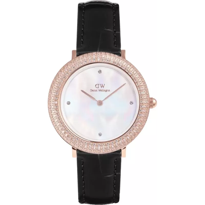 Годинник Daniel Wellington Crystalline Bezel Black Croc Rose Gold DW00100827