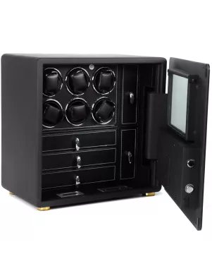 Сейф Salvadore для підзаводу 6 годинників Mini Black Safe