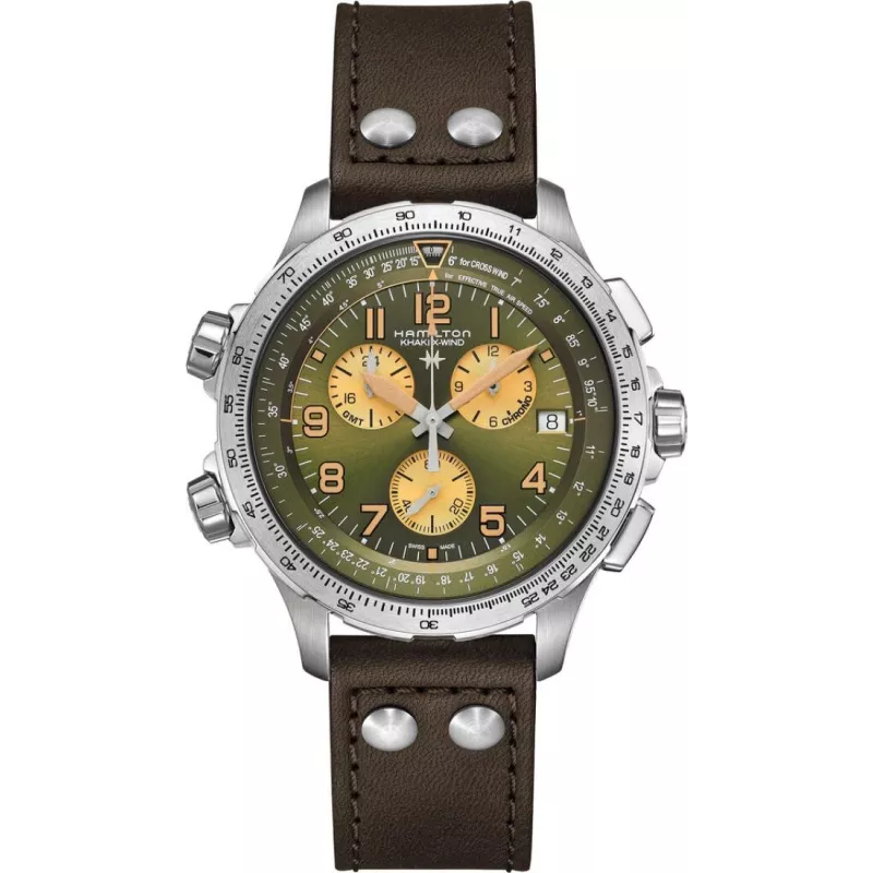Годинник Hamilton Khaki Aviation X-Wind GMT Chrono Quartz H77932560
