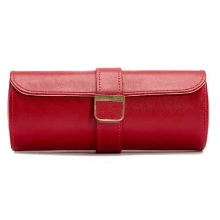 213972 Palermo Double Watch Roll With Jewelry Pouch - Red WOLF