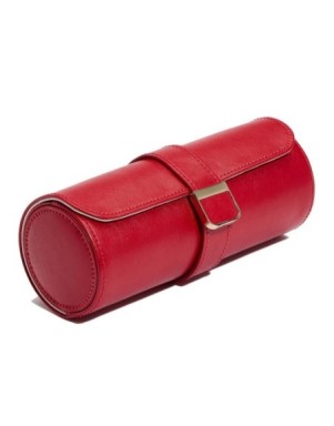 213972 Palermo Double Watch Roll With Jewelry Pouch - Red WOLF