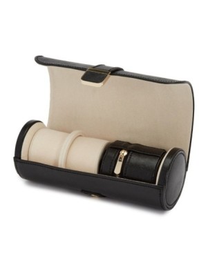 213902 Palermo Double Watch Roll With Jewelry Pouch - Anthracite WOLF