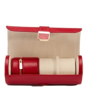 213972 Palermo Double Watch Roll With Jewelry Pouch - Red WOLF