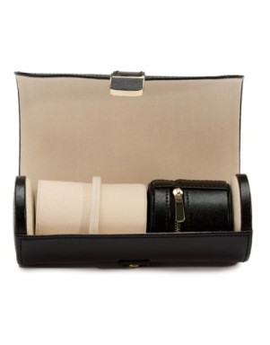 213902 Palermo Double Watch Roll With Jewelry Pouch - Anthracite WOLF