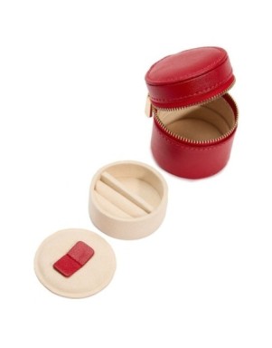 213972 Palermo Double Watch Roll With Jewelry Pouch - Red WOLF