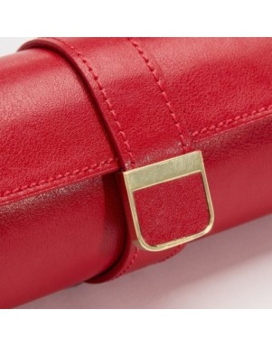213972 Palermo Double Watch Roll With Jewelry Pouch - Red WOLF
