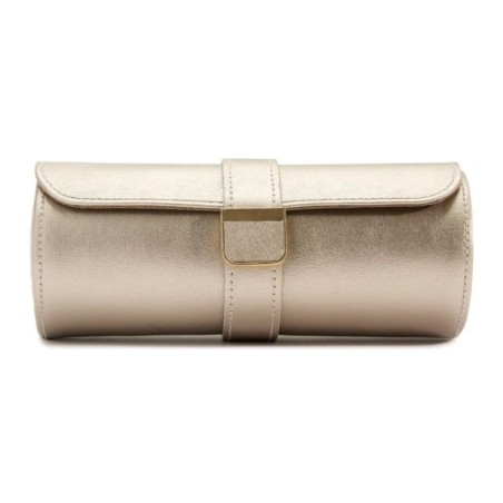 213978 Palermo Double Watch Roll With Jewelry Pouch - Pewter WOLF