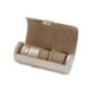 213978 Palermo Double Watch Roll With Jewelry Pouch - Pewter WOLF