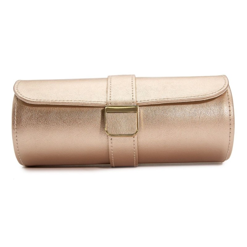 213916 Palermo Double Watch Roll With Jewelry Pouch Rose Gold WOLF