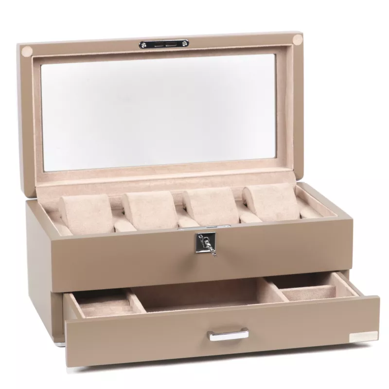 Скринька для зберігання годинників Salvadore WB/3420/4.TAN Скринька для зберігання годинників Salvadore WB/3420/4.TAN