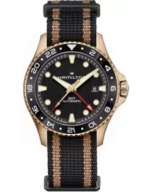 Часы Hamilton Khaki Navy Scuba Automatic GMT 43mm Bronze H82565930