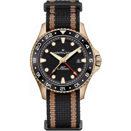Часы Hamilton Khaki Navy Scuba Automatic GMT 43mm Bronze H82565930