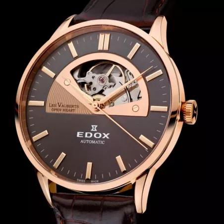 Edox Les Vauberts Open Heart Automatic 85014 37R GIR