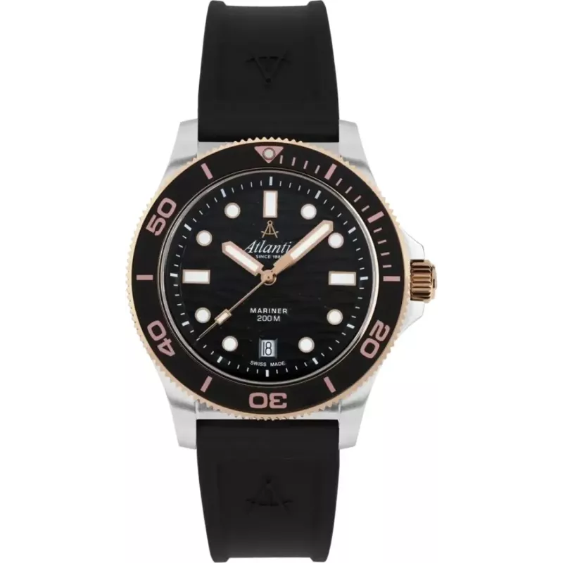 Часы Atlantic Mariner Quartz Wave Black 81371.43.69RPU