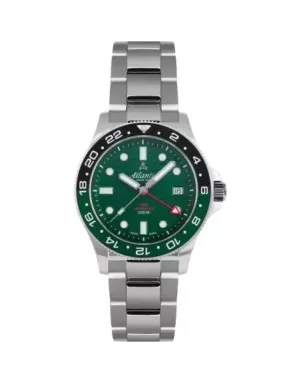 Часы Atlantic Mariner Wave Quartz GMT Green 81576.41.79GMT