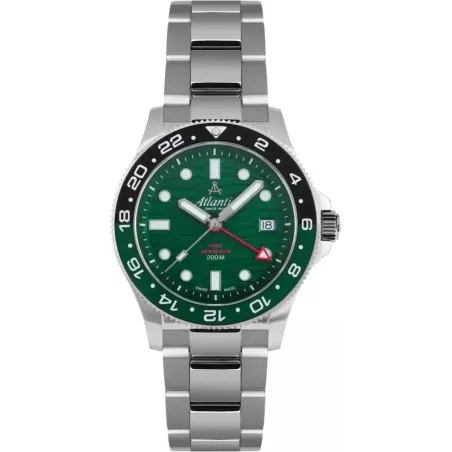 Часы Atlantic Mariner Wave Quartz GMT Green 81576.41.79GMT