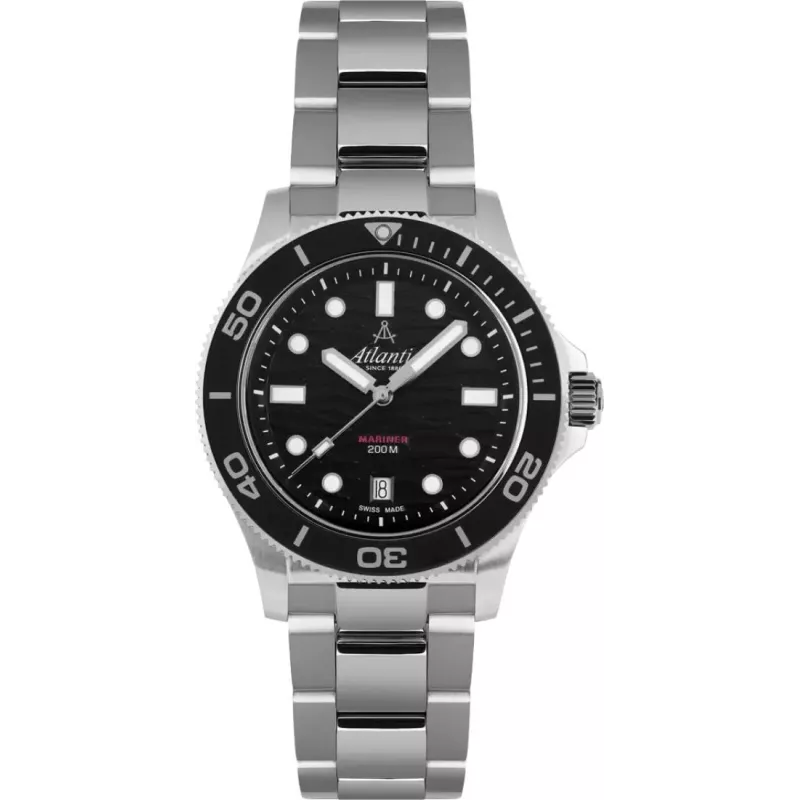 Часы Atlantic Mariner Quartz Wave Black 81376.41.69