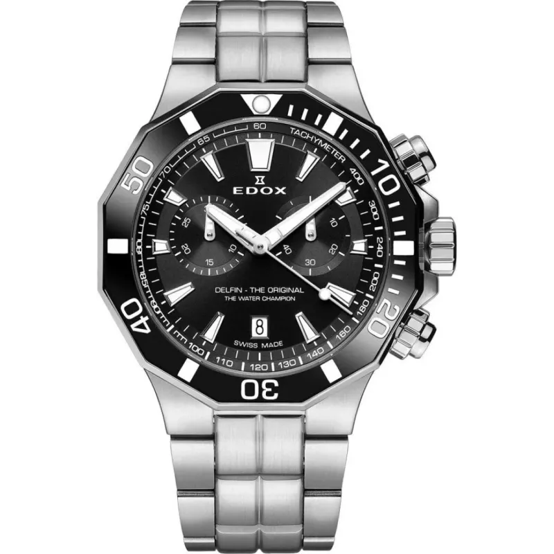 Часы Edox Delfin The Original Chronograph 10112 3NM NIN Часы Edox Delfin The Original Chronograph 10112 3NM NIN