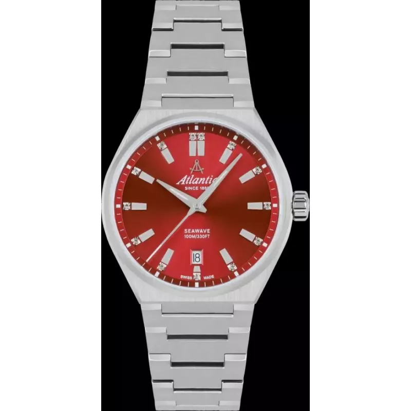 Часы Atlantic Seawave 35mm Deep Red 39365.41.91