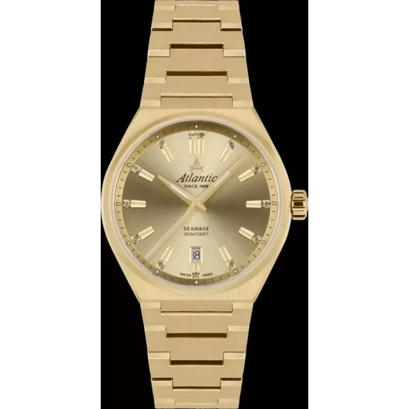 Часы Atlantic Seawave 35mm Yellow Gold 39365.45.31