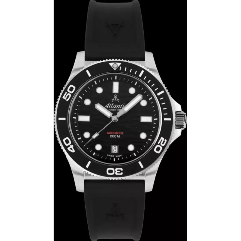Часы Atlantic Mariner Quartz Wave Black 81371.41.69PU