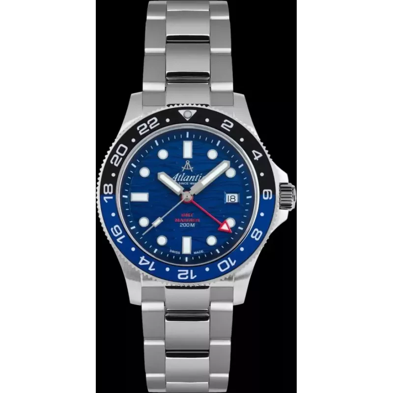 Часы Atlantic Mariner Wave Quartz GMT Blue 81576.41.59GMT