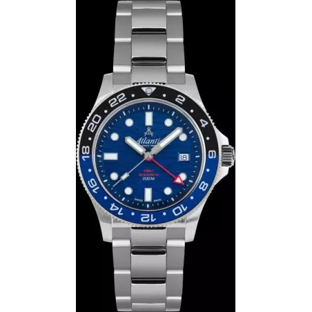 Часы Atlantic Mariner Wave Quartz GMT Blue 81576.41.59GMT