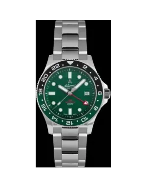 Часы Atlantic Mariner Wave Quartz GMT Green 81576.41.79GMT