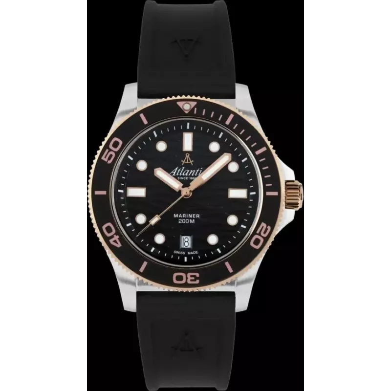 Часы Atlantic Mariner Quartz Wave Black 81371.43.69RPU