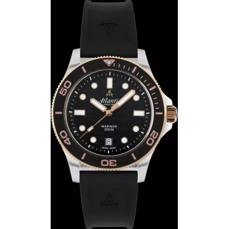 Часы Atlantic Mariner Quartz Wave Black 81371.43.69RPU