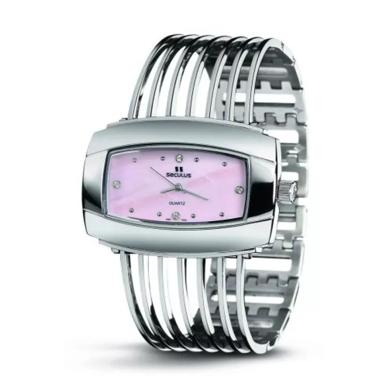 1594.1.763 mop, ss, pink leather Швейцарський годинник Seculus