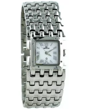 1644.2.763 ss case, white mop dial, ss bracelet Швейцарський годинник Seculus