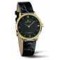 1610-1-106 black, pvd, black leather Швейцарський годинник Seculus
