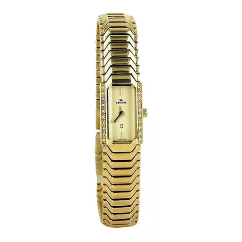 1634.2.732 pvd with stones case, yellow dial, pvd bracelet Швейцарський годинник Seculus