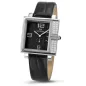 1670-2-1064 black, ss-cz, black leather Швейцарський годинник Seculus