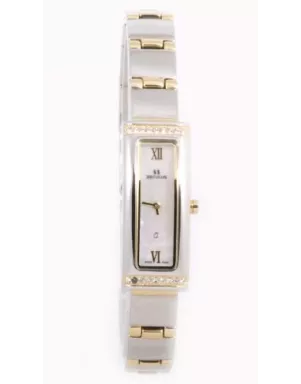 1656-2-732 white mop, 2 tones with stones, 2 tones with stones Швейцарський годинник Seculus