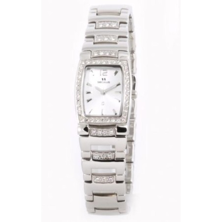 1650-2-763 silver white, ss with stones, ss with stones Швейцарський годинник Seculus