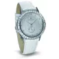 1675-2-1069 white, ss cz stones, white leather Швейцарський годинник Seculus