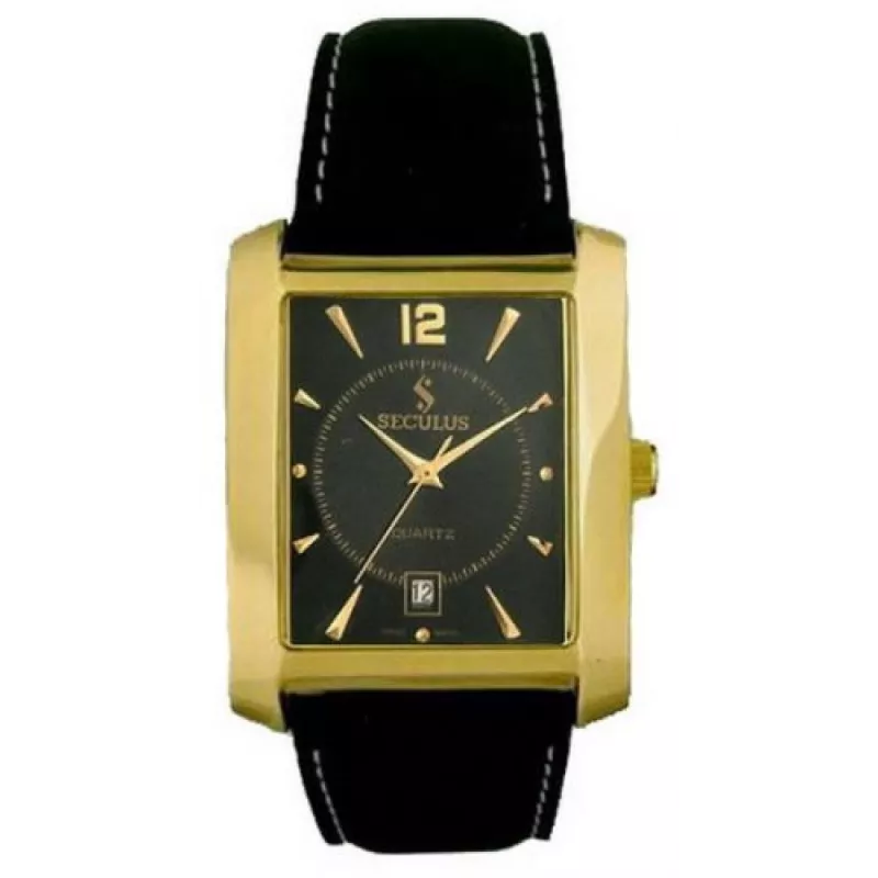 4419-1-505 black ap-g, pvd, black leather Швейцарський годинник Seculus