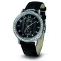 1675-2-1069 black, ss cz stones, black leather Швейцарський годинник Seculus