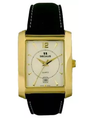 4419-1-505 white ap-g, pvd, black leather Швейцарський годинник Seculus