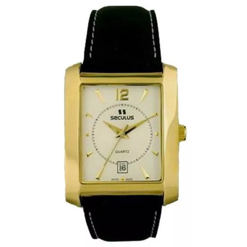 4419-1-505 white ap-g, pvd, black leather Швейцарський годинник Seculus