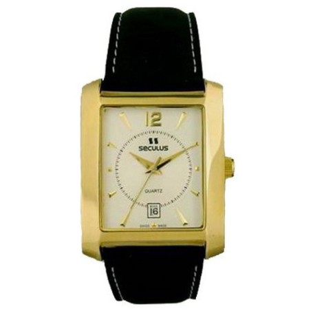 4419-1-505 white ap-g, pvd, black leather Швейцарський годинник Seculus